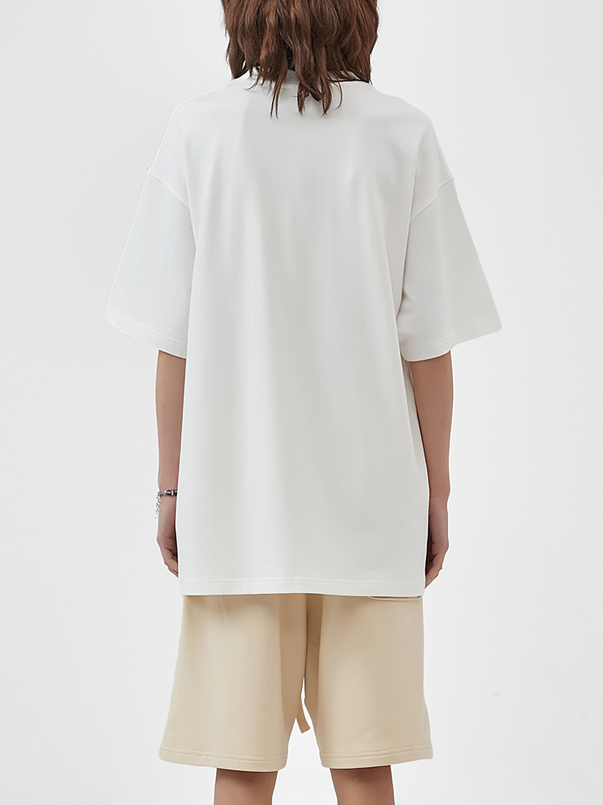 Streetwear Unisex Earth Tone Heavyweight Loose Fit FOG T